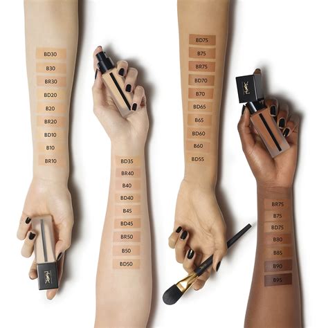 swatches ysl all hours foundation|ysl all hours foundation shades.